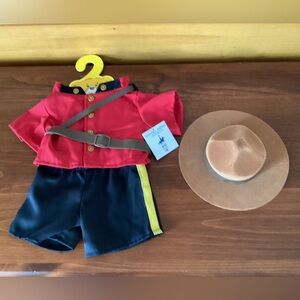 Canadian Royal Mountie Build-A-Bear outfit nwt